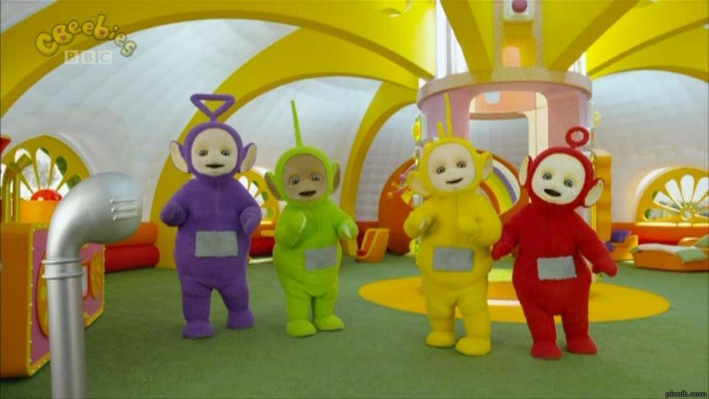 A Voice Trumpet Not Rising She Said Shhh To The Teletubbies