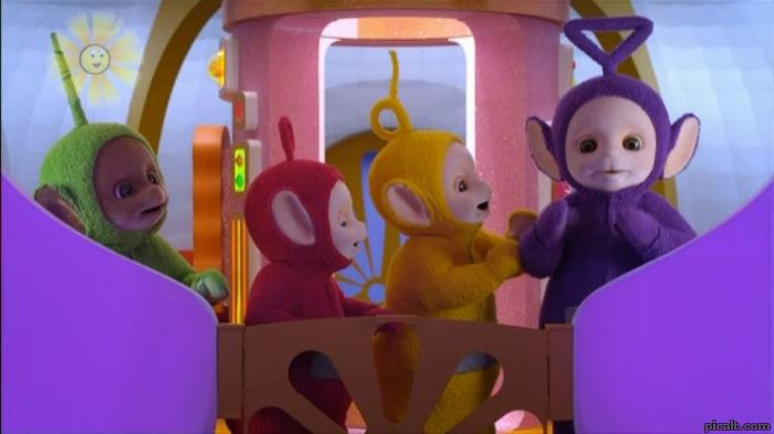 Tinky Winky was Having his Only Turn at Playing with All of The ...