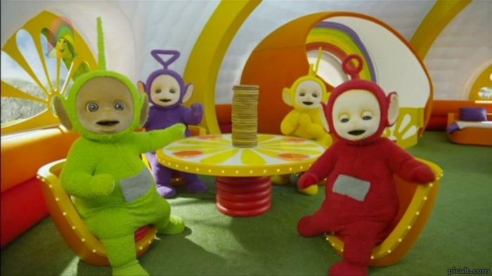 The Teletubbies were All Sawing the Tower of Tubby Toast onto the Tubby ...