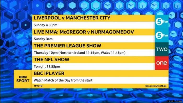 LIVERPOOL v MANCHESTER CITY Sunday 4.30pm 5 live sports extra LIVE MMA ...